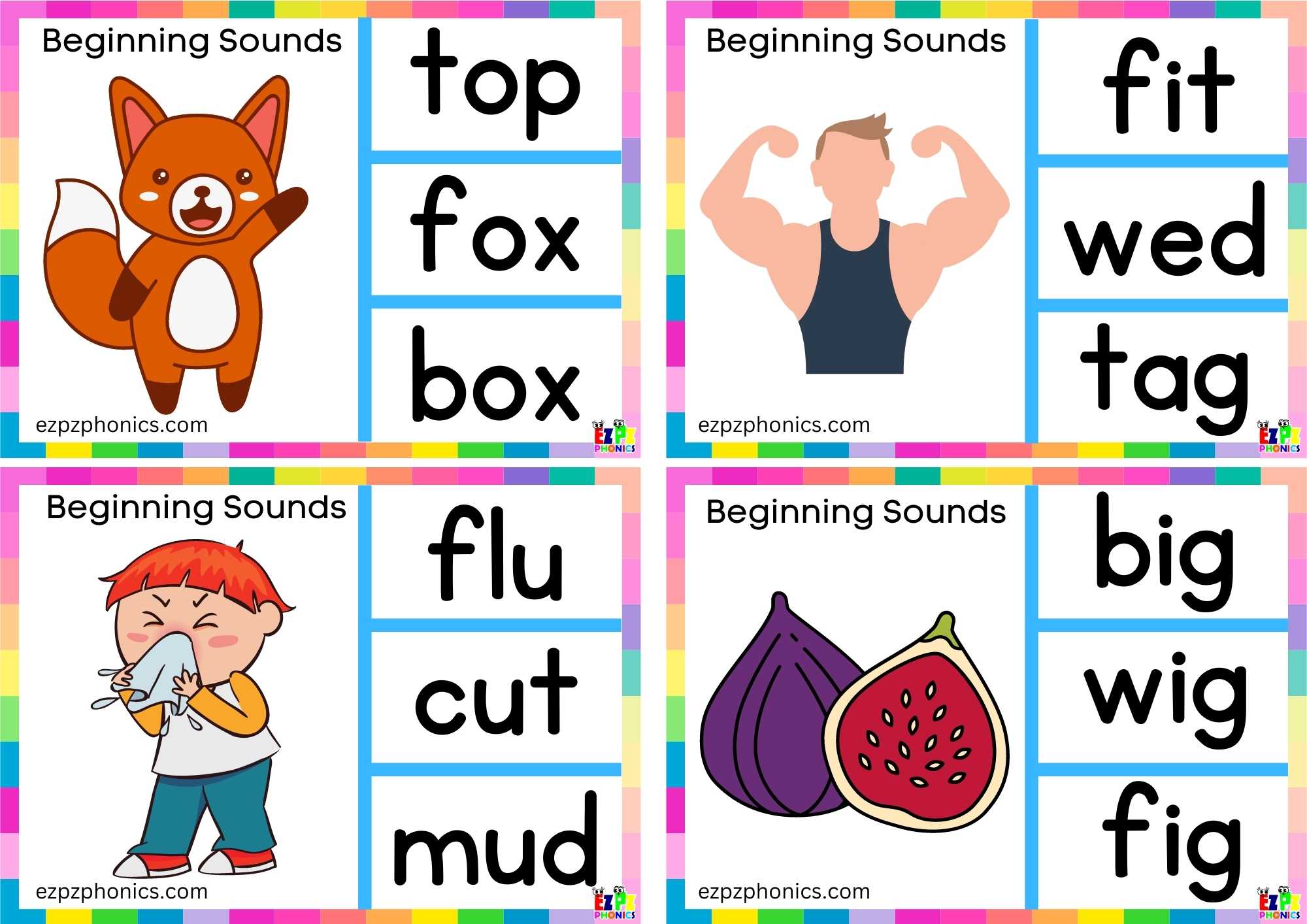 Letter F Look At The Image  And Clip The Correct Word Clip Card 1